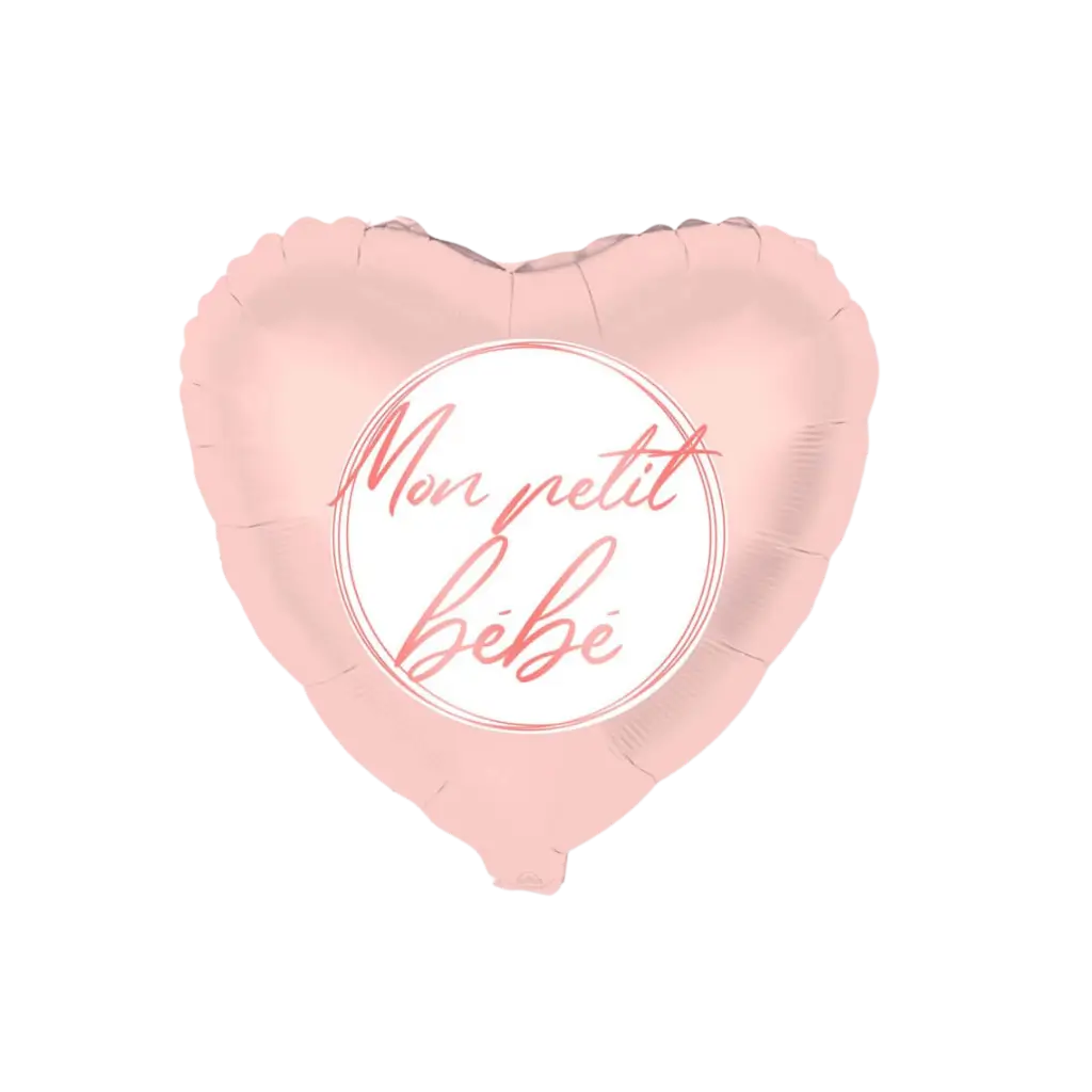 Ballon "Min lille baby" med lyserødt hjerte - 48 cm