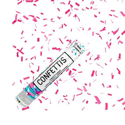 30cm lyserød konfettipistol Prinsesse