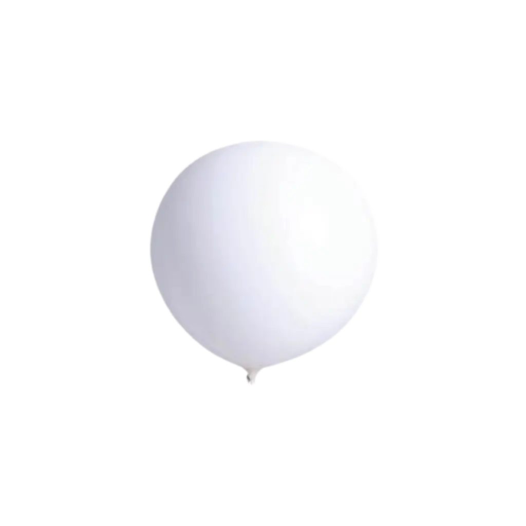 Kæmpe hvid ballon 90 cm - 100% biologisk nedbrydelig