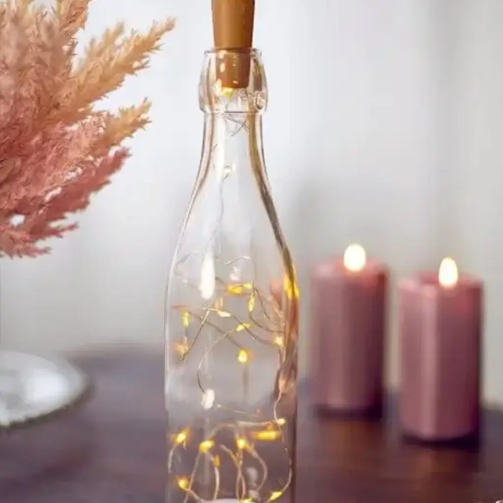 LED-dekoration Flaske med låg