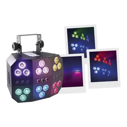 LED EFFEKT MASKINE - 6 PACK LED PAR - BOOMTONE DJ