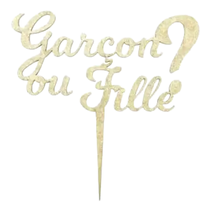 Køn afsløre glitter kage pick