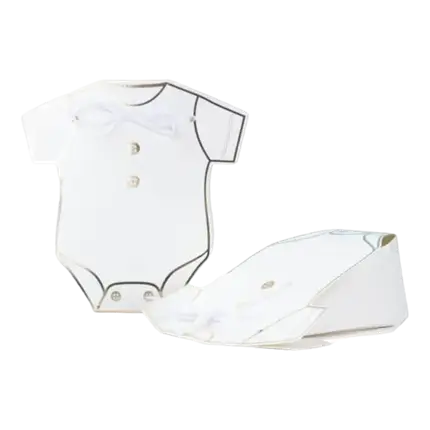 Hvid og guldfarvet body pouch - sæt med 8 stk.