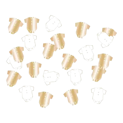 Hvid og guld body bordkonfetti (10gr)