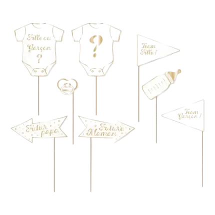 Foto rekvisitter Pige eller dreng (8 stk.)