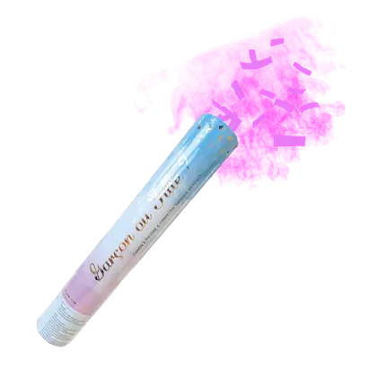 Kønsafsløringspulver og konfetti kanon - PINK