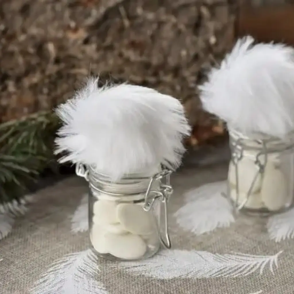 Hermetisk glaskrukke ø 4,3x6cm (sæt af 4)