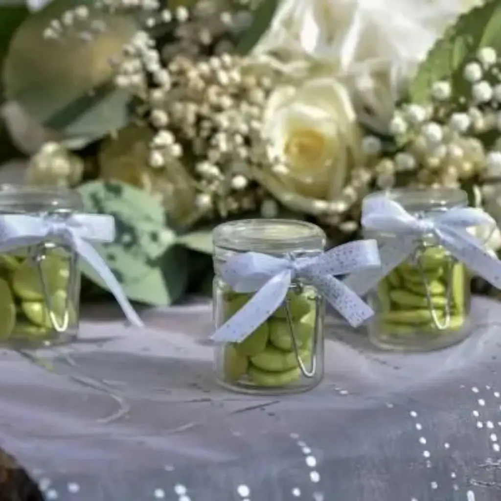 Hermetisk glaskrukke ø 4,3x6cm (sæt af 4)