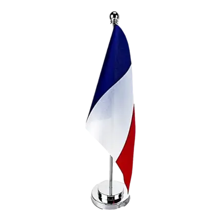 STAND + BORD FLAG FRANKRIG - 15x21cm