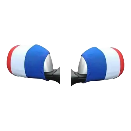 2 BILSPEJLSOVERTRÆK - FRANKRIG BLÅ HVID RØD