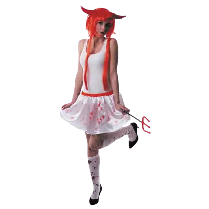 BLODIG HVID NEDERDEL HALLOWEEN