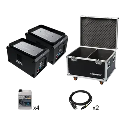 RØGMASKINE - SÆT MED 2 SMOKEJET SONICBOOM PLUS