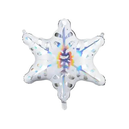 Holografisk snefnugballon - Aluminium -64x66cm
