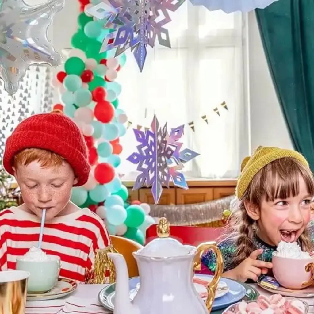 Sæt med 6 snefnug pendellamper - jul - ø15/20/25cm