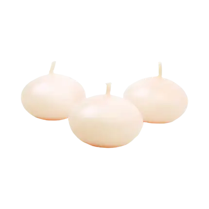 50 Flydende lys - Creme - 4cm