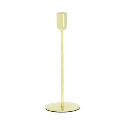 Guld lysestage - 22cm
