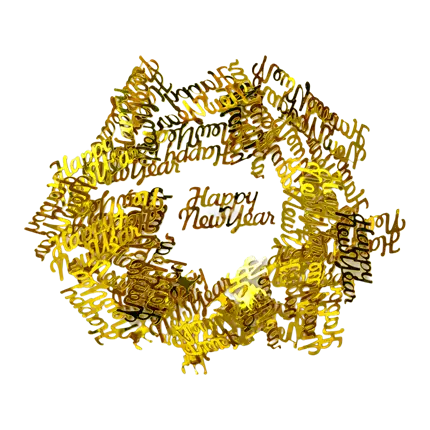 GODT NYTÅR konfetti - Guld - 4x2cm (3g)