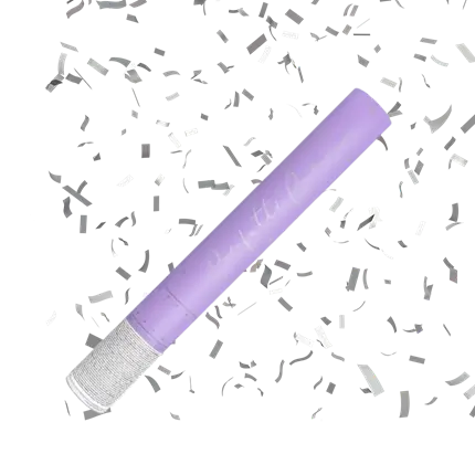 Konfettikanoner 40cm Sølv 