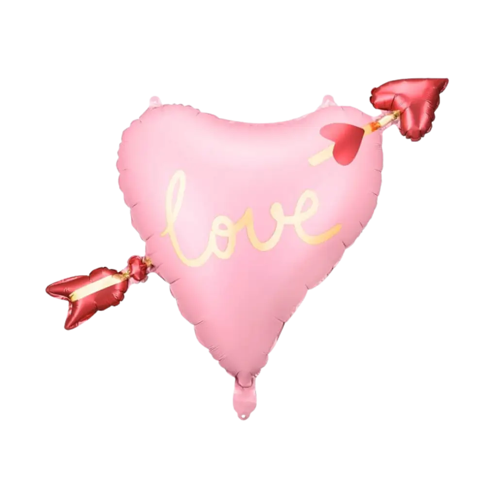 Folieballon - Pink Amorpilehjerte - 76 x 55 cm