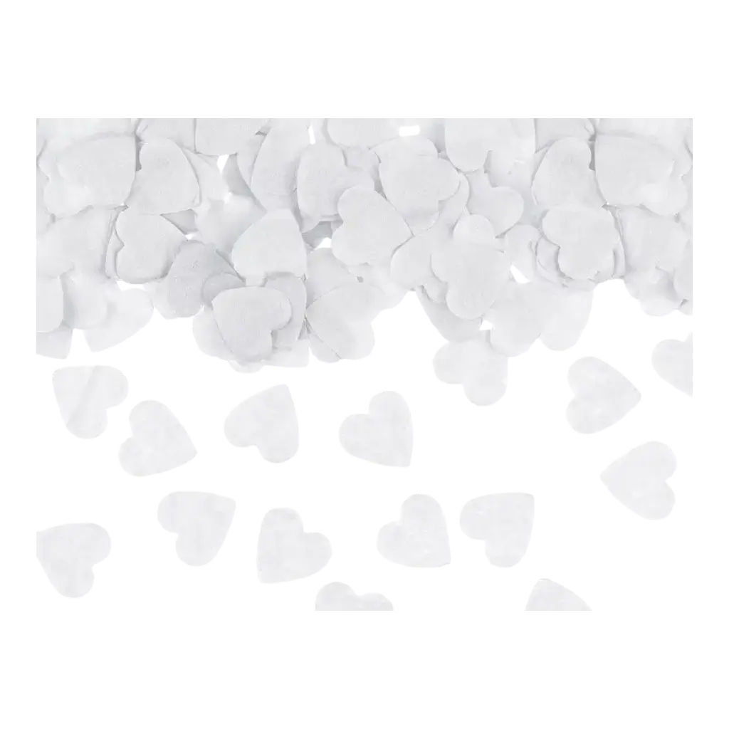 Bordkonfetti - Hvidt hjerte - 1,6x1,6cm (15gr)