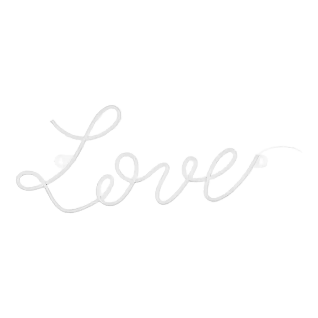 Dekorativt bogstav "LOVE" Hvid LED neon - 61x27,4cm