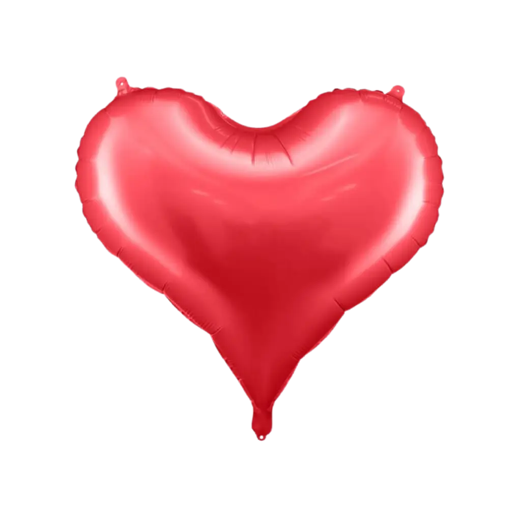 Red Heart Satin Folieballon - 75x64,5cm