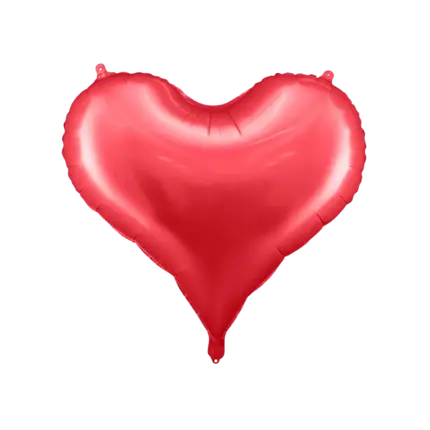 Red Heart Satin Folieballon - 75x64,5cm