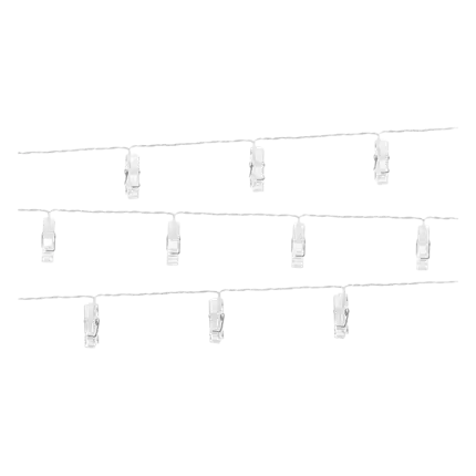 LED-guirlande - Dekorative clips - Gennemsigtig - 1,4m