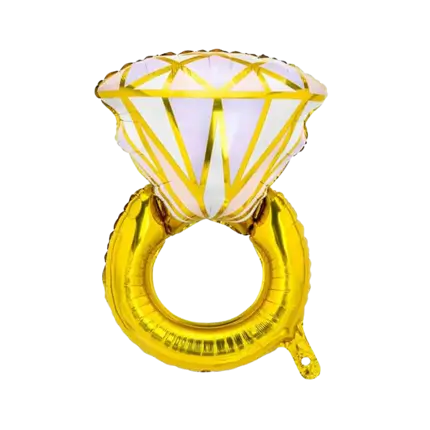 Mylar Ballon - Guld Ring - 60x95cm
