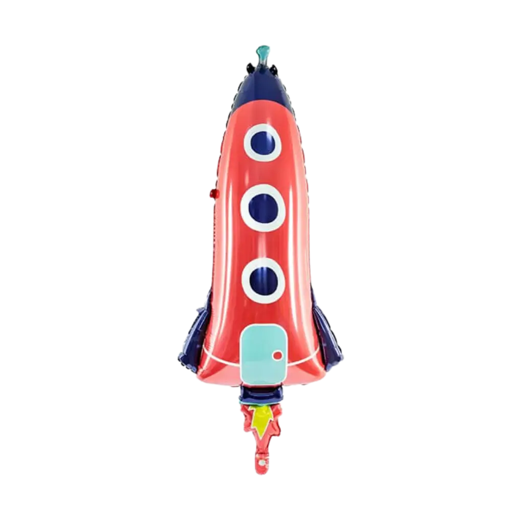 Gloss Effect Mylar Ballon - Rocket Rocket - 44x115cm
