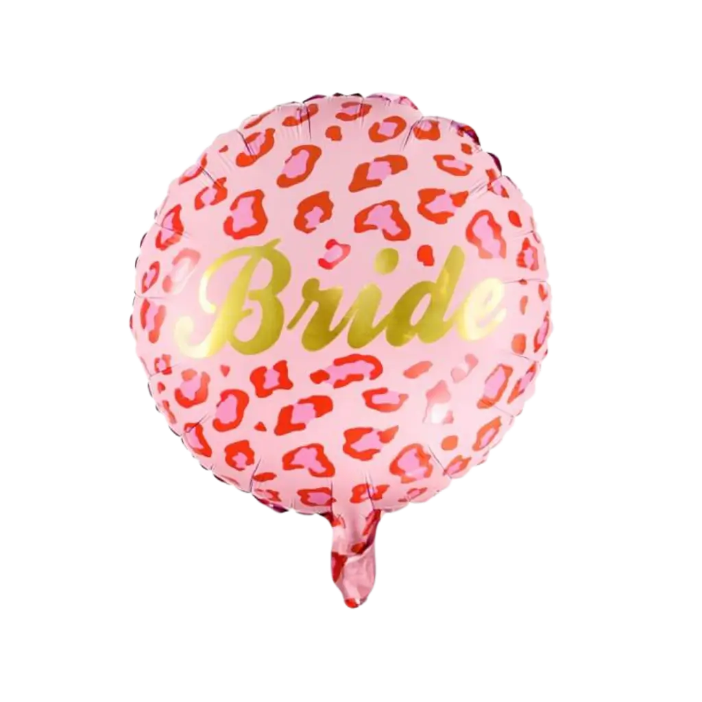 Folieballon - Leopard Pink Strap - 45cm