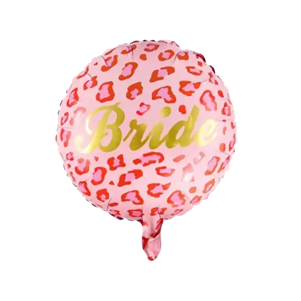 Folieballon - Leopard Pink Strap - 45cm