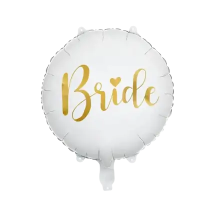 Folieballon - Hvid rem - 45cm