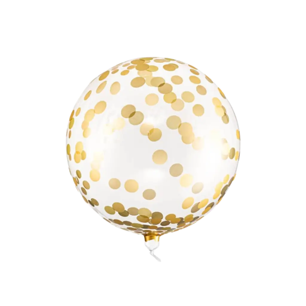 Mylar ballon - Klar med guldprikker - 40 cm