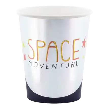 Sæt med 6 kopper - Space Party - 200ml