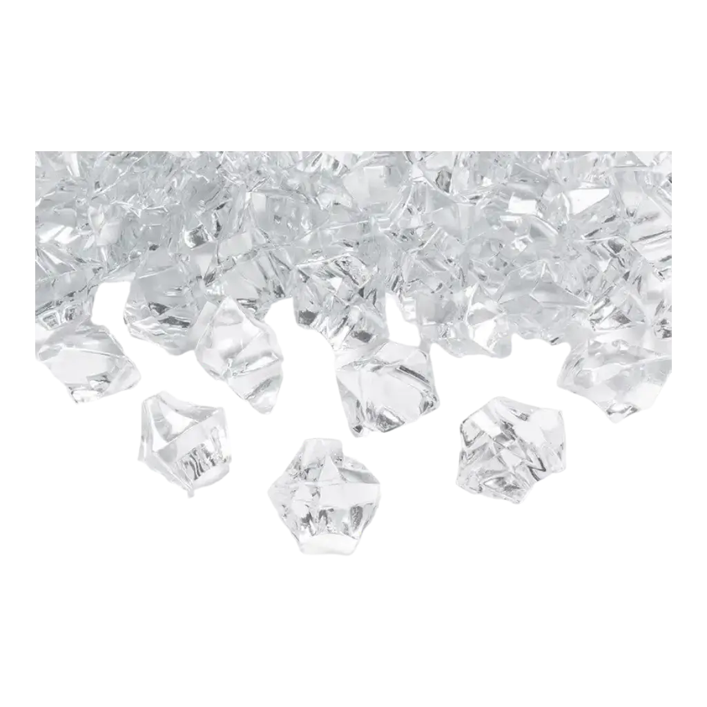 Crystal Stone Confetti - Klar - 25x21 mm - Pakke med 50 stk