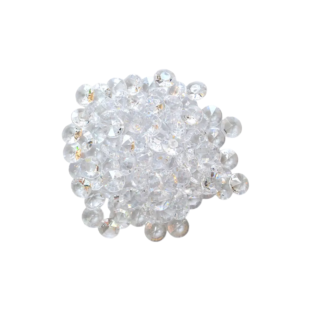 Crystal Stone Confetti - Klar - 25x21 mm - Pakke med 50 stk