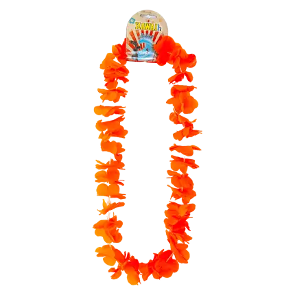 Kopi af Hawaiian Flower halskæde Orange neon