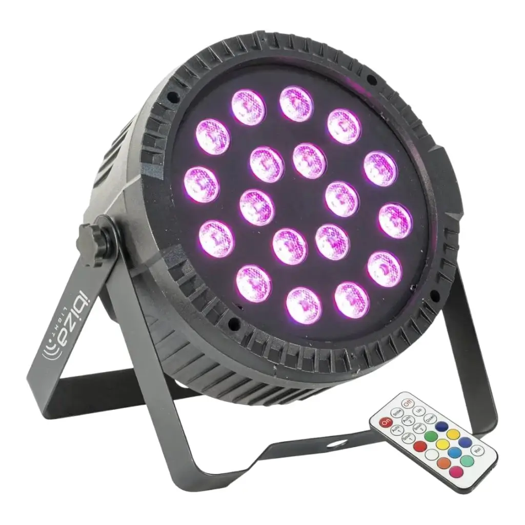 18 LED RGBW flad PAR-projektor