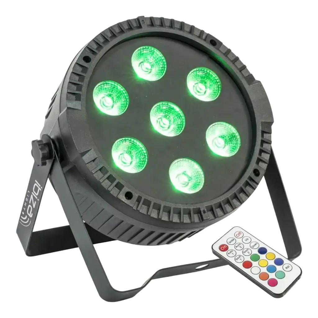 7 LED RGBW flad PAR-projektor
