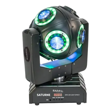 DMX SATURNE 4 i 1 LED-buer med lysringe