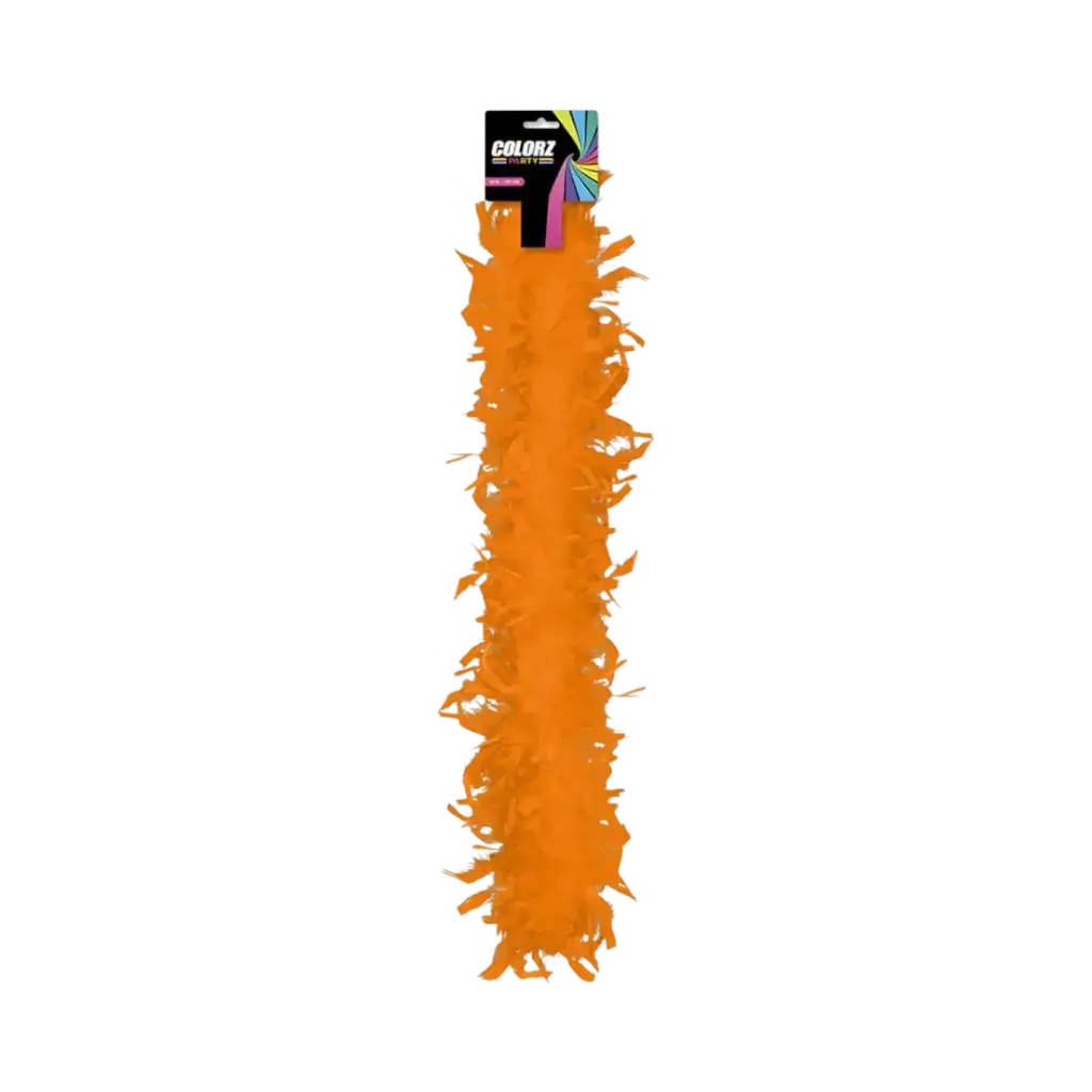 Orange fjerboa - 180 cm
