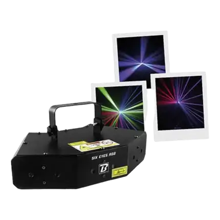 BoomTone DJ Multipoint Laser og Gobo - Six Eyes RGB