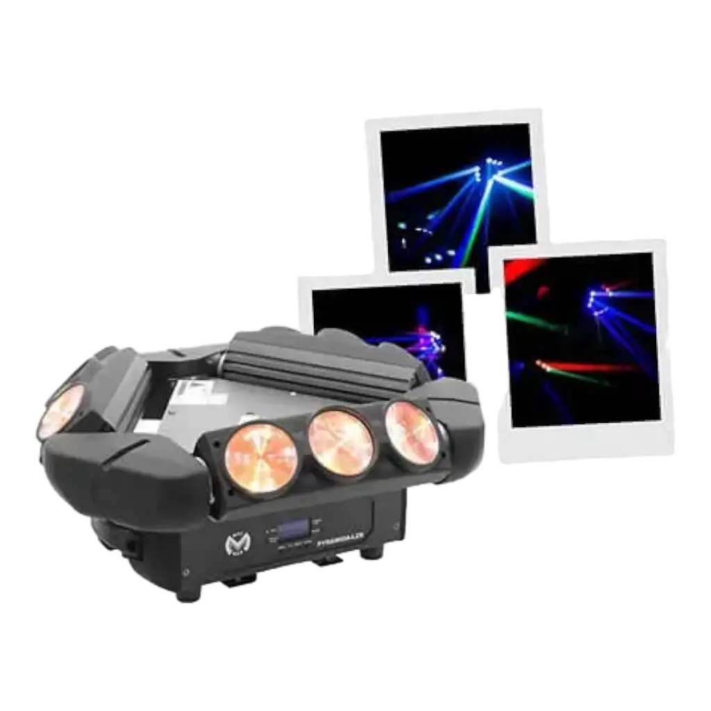 LED Beam RGB og Laser Mac Mah lyssæt - Pyramida-LZR