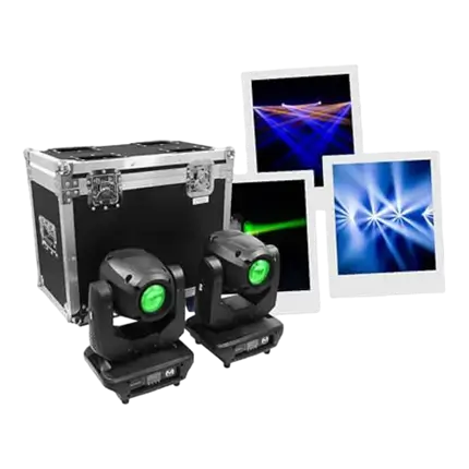 2 Mac Mah Beam-hoveder med flightcase - MAC BEAM1R-FC