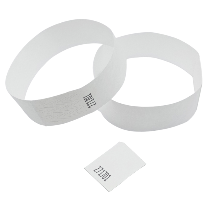 Tyvek® hvidt papirarmbånd uden mærkning
