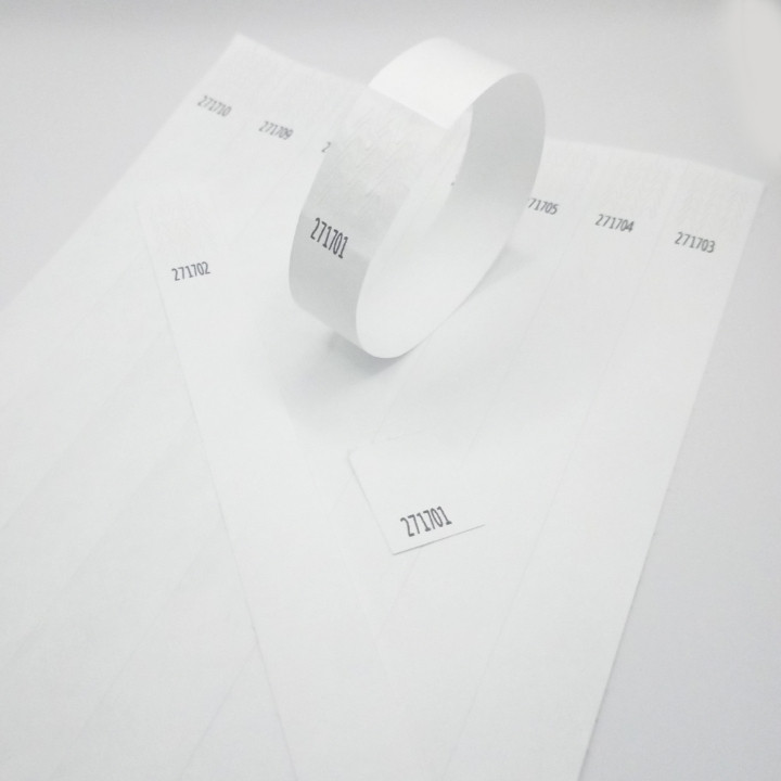 Tyvek® hvidt papirarmbånd uden mærkning