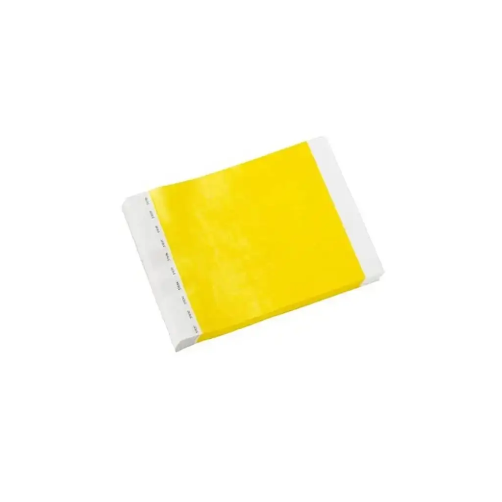 Papir gul Tyvek®-armbånd uden markering