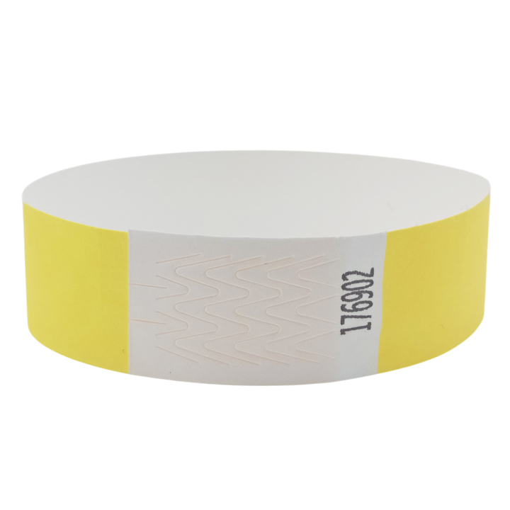 Papir gul Tyvek®-armbånd uden markering