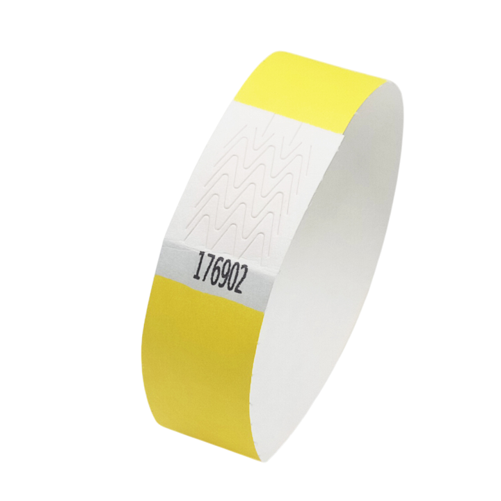 Papir gul Tyvek®-armbånd uden markering
